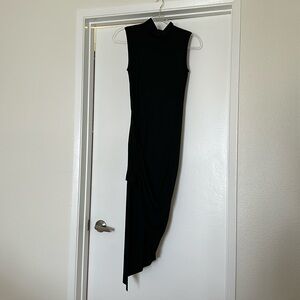 Black asymmetrical dress